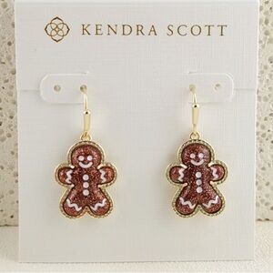 Kendra Scott Rose Glitter Gingerbread Drop Earrings